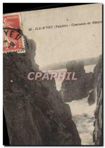 Old Postcard Ile D & # 39Yeu COURSEAU Life Risk