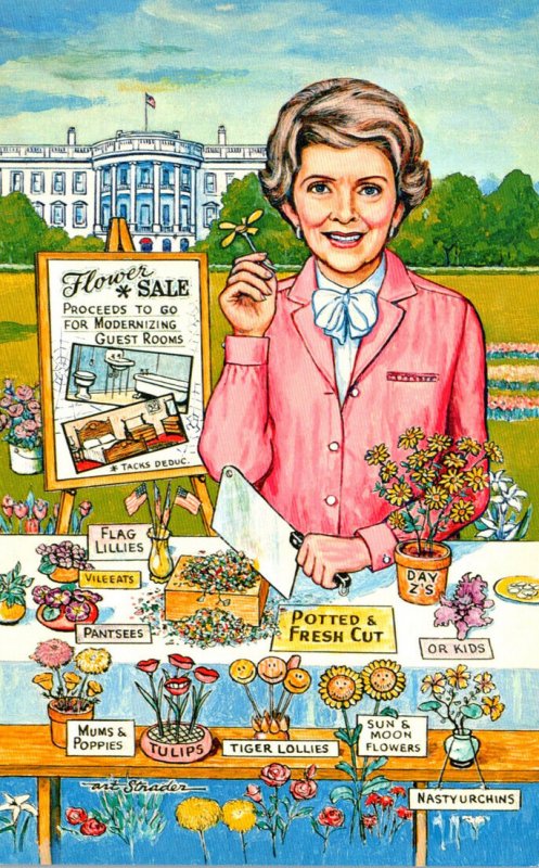 Political Humour Nancy Reagan Flower Sale
