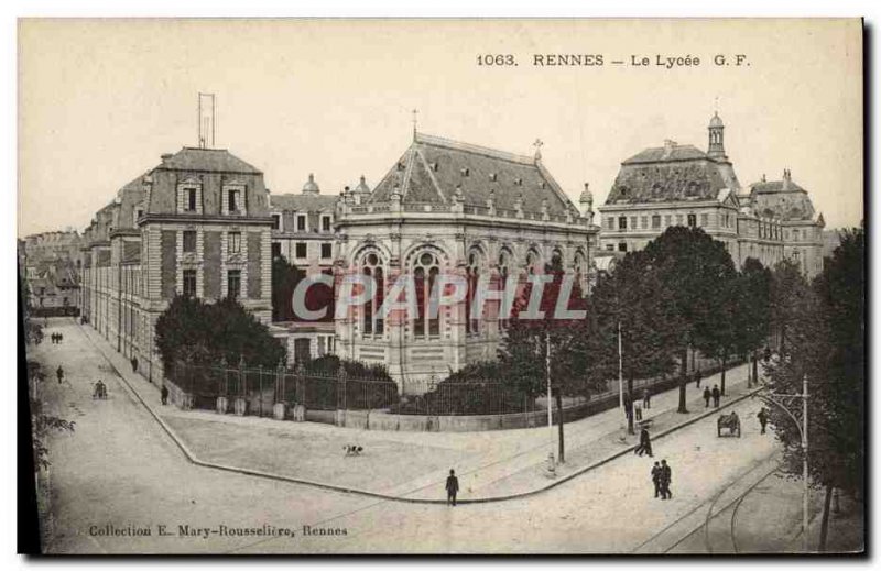 Old Postcard Rennes Le Lycee