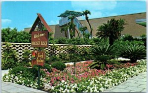 Postcard - Floral path and escalator to Observation Deck at Busch Gardens - FL