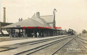 Depot, Illinois, Dwight, RPPC, Chicago & Alton Railroad Station, Childs No 12320