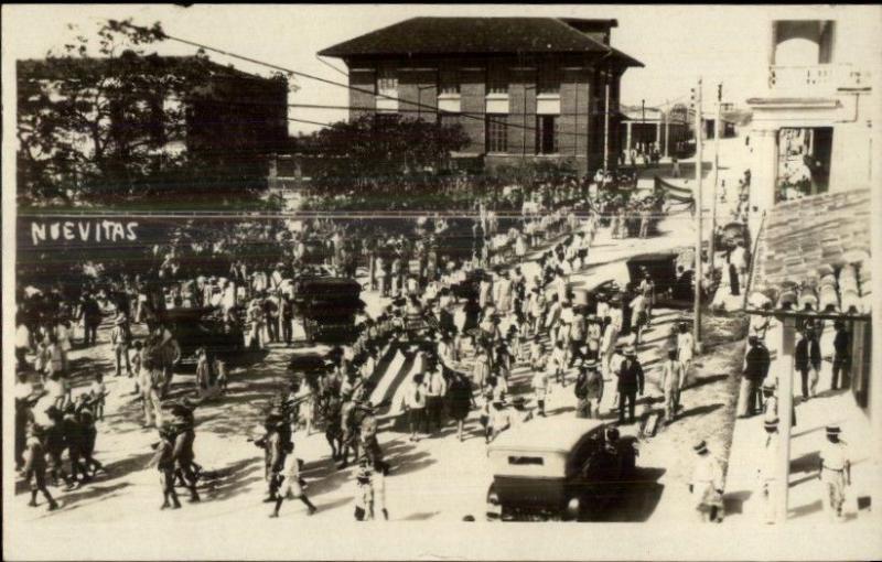 Nuevitas Cuba American Parade c1920s Real Photo Postcard