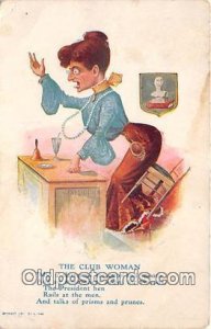 Club Woman Writing on back 