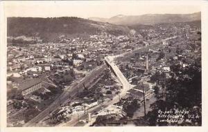 Maryland Cumberland ByPass Bridge National Highway Real Photo RPPC