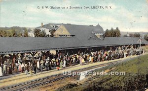 O & W Station on a Summer Day - Liberty, New York NY  