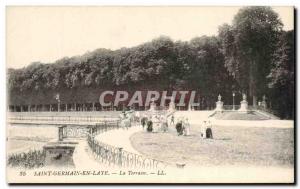 Postcard Old St Germain en Laye La Terrasse