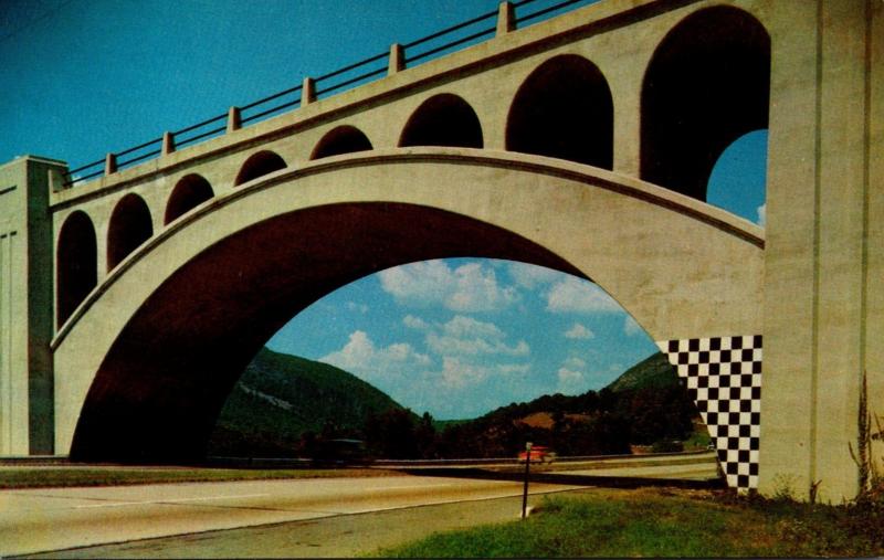 Pennsylvania Pocono Mountains Delaware Water Gap Framed By The Old Bridge