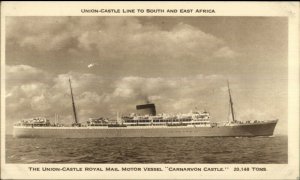Union Castle Royal Mail Steamship Ship Postcard CARNARVON CASTLE