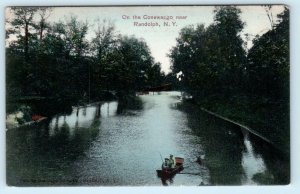RANDOLPH, New York NY ~ Handcolored View of CONEWANGO CREEK c1910s  Postcard