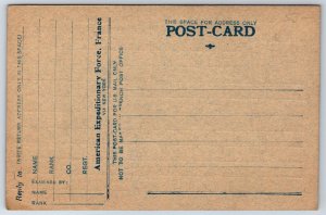WWI YMCA AMERICAN EXPEDITIONARY FORCE~Karibjanian in Limoges FR~Co H 1st Army PC