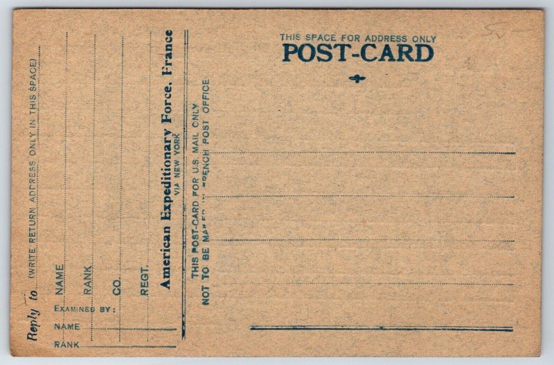 WWI YMCA AMERICAN EXPEDITIONARY FORCE~Karibjanian in Limoges FR~Co H 1st Army PC