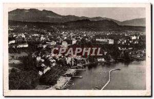 Old Postcard Thonon les Bains port city the mountains of Chablais