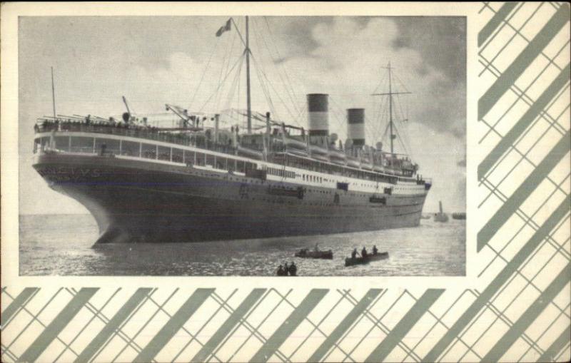 Navigazione Generale Italiana Steamship Augustus c1910 Postcard