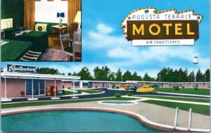 Postcard GA Augusta Terrace Motel