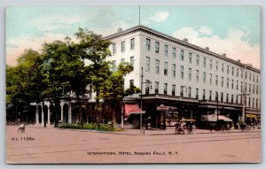 Niagara Falls New York~Intl Hotel Street View~Postmarked~Rotograph Vintage PC