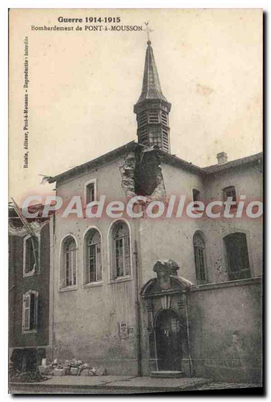 Old Postcard Pont A Mousson Bombing