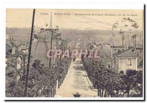 Puteaux Old Postcard Boulevard Richard Wallace saw the station