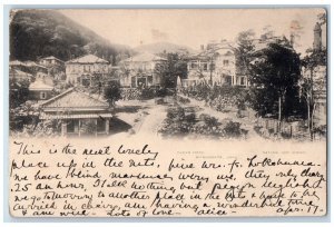 c1905 Natural Hot Spring Fujiya Hotel Miyanoshita Japan Antique Postcard 