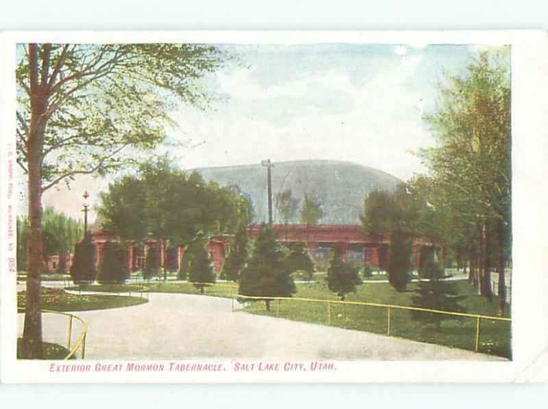 Unused Pre-1907 EXTERIOR OF TABERNACLE Salt Lake City Utah UT Q1448