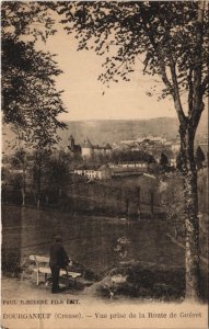 CPA BOURGANEUF - Vue prise de la Route de GUERET (121776)