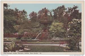 The Fountain , Public gardens , HALIFAX , Nova Scotia , Canada , 30-40s