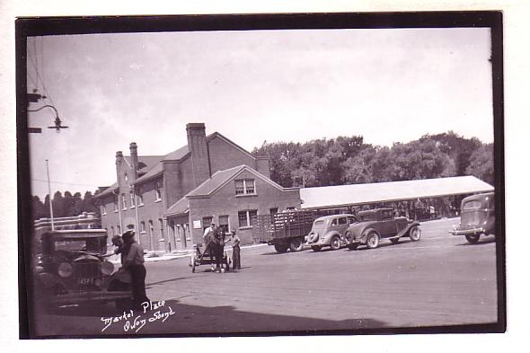 Market Place, Cars, Truck, Owen Sound, Ontario, Real Photo