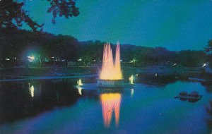 Canada Quebec Illuminated Fountain at Lafontaine Park