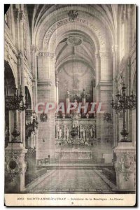 Old Postcard Sainte Anne D Auray Interior Basilica of In The Choir Organ