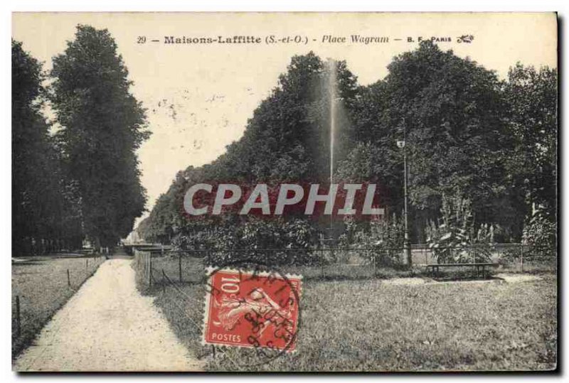 Old Postcard Maisons Laffitte S and O Place Wagram