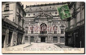 Postcard Old Tours Municipal Theater