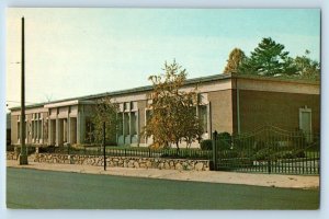 Hendersonville North Carolina NC Postcard County Public Library Exterior Scenery