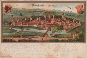 Dinkelsbuhl im Jahre 1632 German Old Postcard