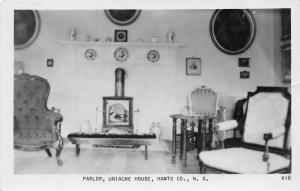 F17/ Hants Nova Scotia  Canada RPPC Postcard Parlor Uniacke House c40s