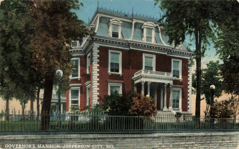 Postcard Governor's Mansion Jefferson City Missouri