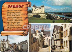Postcard Modern Wonders of the Loire Valley Saumur (Maine et Loire) The castl...