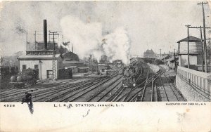 J41/ Jamaica Long Island New York Postcard c1910 Railroad Depot Station 45