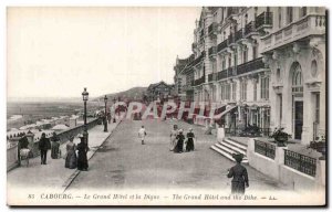 Old Postcard Cabourg The grand hotel and the dam