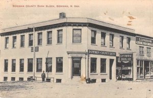 Bowman North Dakota Bowman County Bank Block Lofthouse Drug Co Postcard AA26591