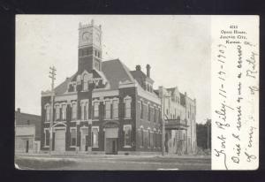 JUNCTION CITY KANSAS OPERA HOUSE THEATRE ANTIQUE VINTAGE POSTCARD NORWAY