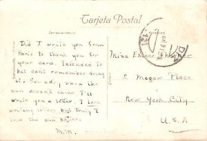 Vista Panoramica Cadiz Spain Postal Used Unknown, Missing Stamp 