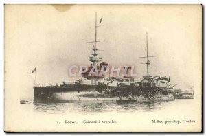 Old Postcard Boat Bouvet has turrets Breastplate