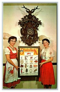 Vintage 1960's Postcard Waitresses Frankenmuth Bavarian Inn Frankenmuth Michigan