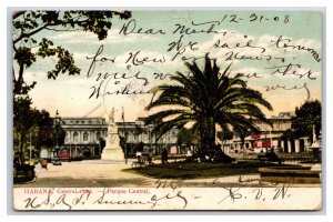 Parque Central Park Havana Cuba 1908 DB Postcard R24