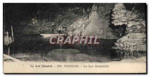 Old Postcard Caves Padirac Lake suspended
