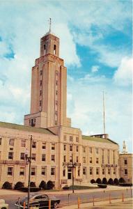 Pawtucket Rhode Island~City Hall Building~Classic 50s Car on Roosevelt Avenue