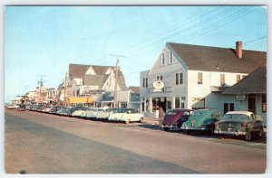 1940-50's REHOBOTH AVENUE LOOKING EAST CLASSIC CARS REHO BEACH DELAWARE POSTCARD