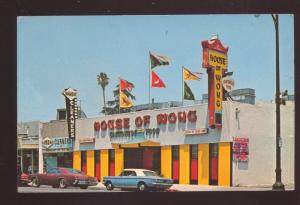 PASADENA CALIFORNIA ROUTE 66 HOUSE OF WONG CORVAIR MONZA VINTAGE POSTCARD