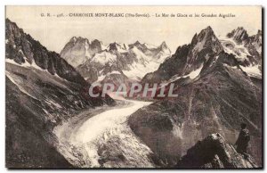 Old Postcard Chamonix La Mer de Glace and the Big Needles