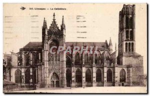 Old Postcard Limoges La Cathedrale