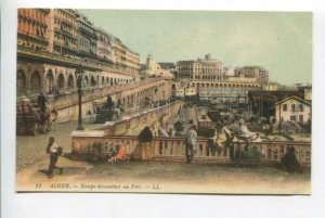 425785 ALGERIA port view Vintage postcard